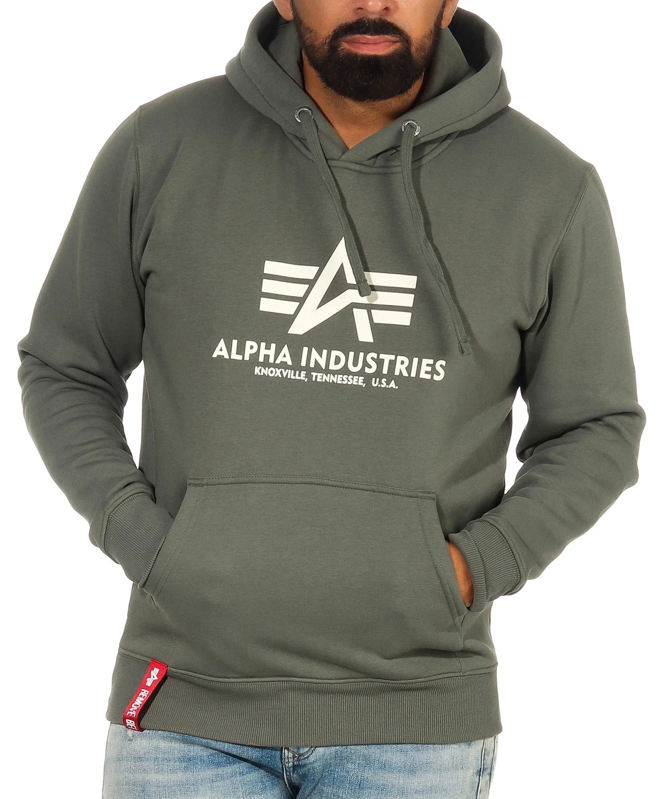 SACAI Felpa con cappuccio uomo Alpha Industries Basic 178312 felpa con cappuccio pullover sport