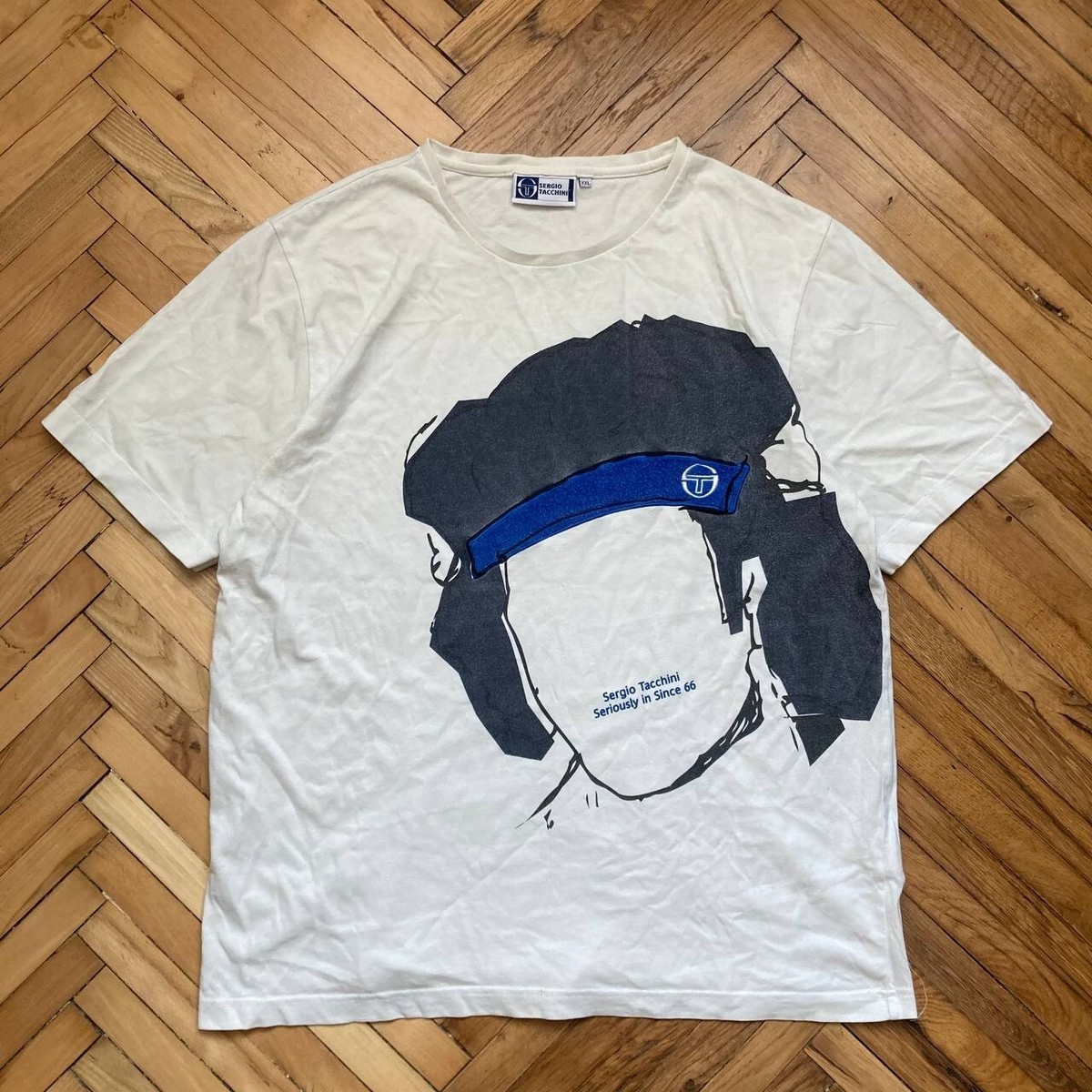 希少 レアTシャツ Sergio Tacchini ヴィンテージ 古着 used 【公式通販】