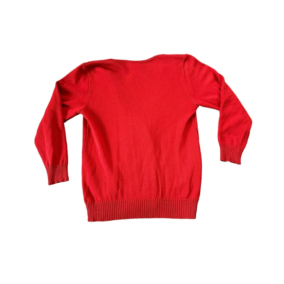 Cárdigan suéter vintage Mondi Crest rojo Alemania Occidental para mujer talla 34 de colección Foto 2 de 4