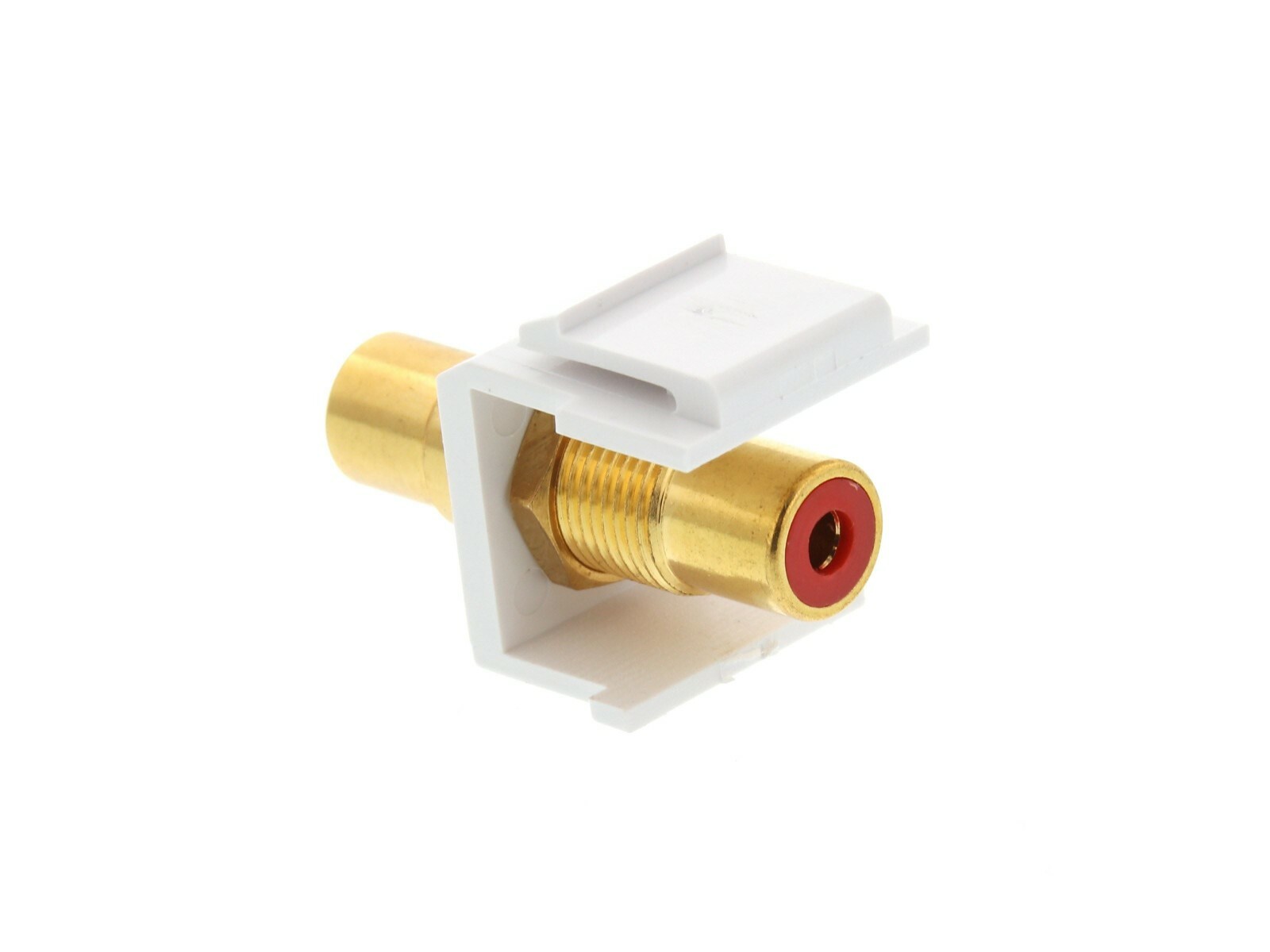 Audio RCA Keystone Jack Modular White with Green Red Blue Female Center Wall Lot