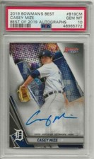 CASEY MIZE 2019 BOWMAN'S BEST #B19CM OF 2019 AUTO AUTOGRAPHS PSA 10 ROOKIE POP 7