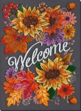 Bead embroidery kit Welcoming autumn needlework kit Art canvas beadwork pattern
