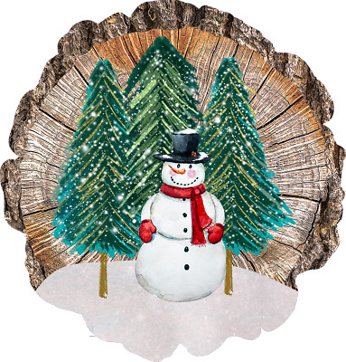 SHOW MAN WOOD SLICE  Design Metal Sign (PLEASE READ DESCRIPTION)