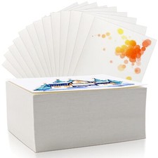 120Pcs 100% Rag Cotton White Watercolor Paper...
