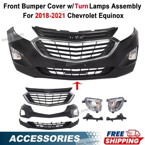 Fit For 18-21 Chevrolet Chevy Equinox Front Bumper Upper Lower Grill Fog Lights - Bild 5 von 17