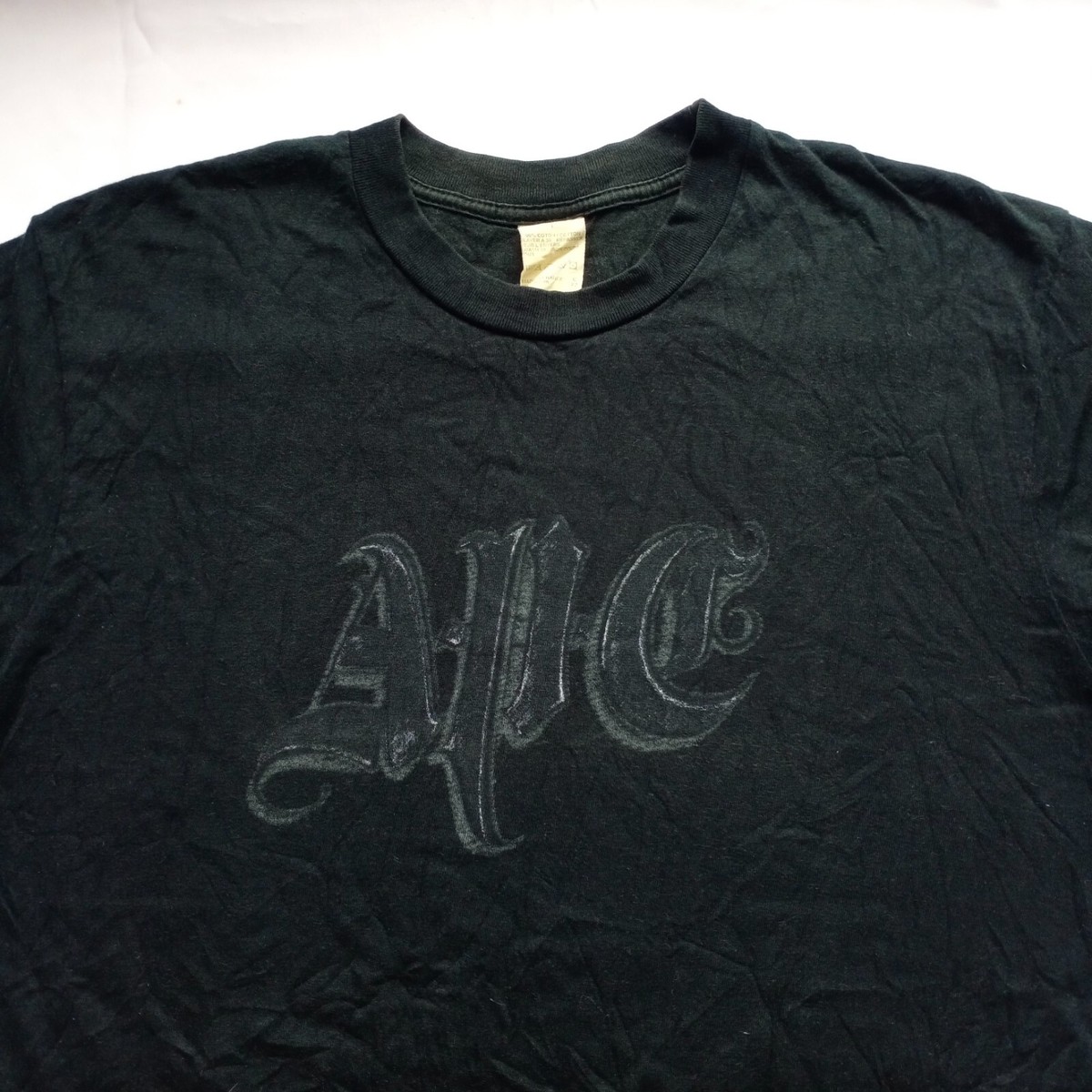 Vintage APC big logo black made in France t-shirt | eBay