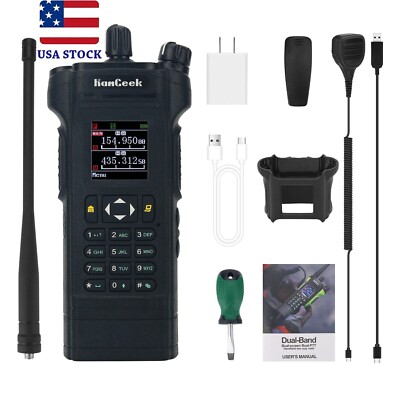 HAMGEEK APX-8000 12W Dual Band Radio Walkie Talkie w/ Mic + Programming Cable