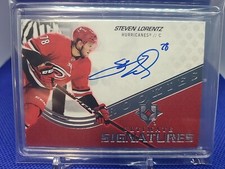2020-21 Upper Deck Ultimate Collection Auto Rookie Steven Lorentz Carolina Canes
