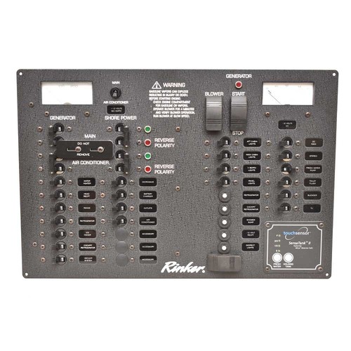 Rinker Boat Breaker Switch Panel 222434 18 x 12 Inch Black Aluminum