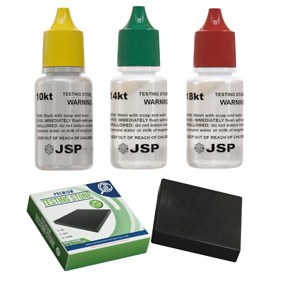 #ad #ad JSP Gold Silver Jewelry Testing Acid 10K 14K 18K 22K 24K PLATINUM TEST STONE KIT $19.49