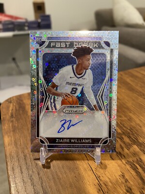 2021-22 Prizm Ziaire Williams Fast Break Silver Prizm Auto RC #FBR-ZWL