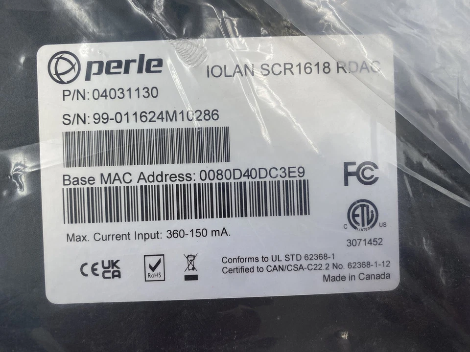 SERVIDOR CONSOLA SEGURA PERLE 04031130 IOLAN SCR1618 RDAC Foto 4 de 4