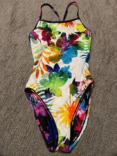 Arena reversible tropical print One Piece Swimsuit Size 30