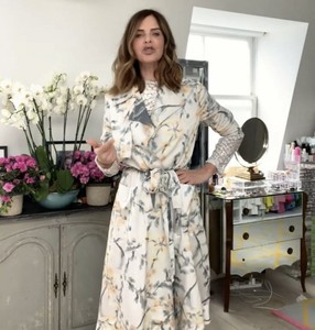 zara long printed coat