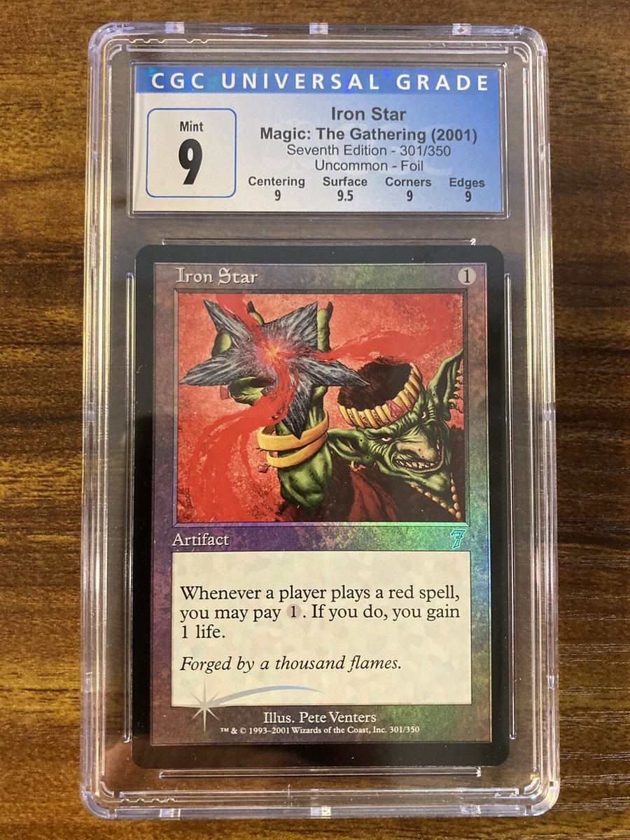 MTG✨IRON STAR FOIL✨7th Edition CGC Quad 9's+ MINT UNCOMMON