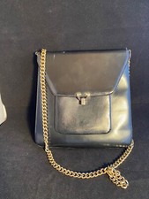 VINTAGE SAKS FIFTH AVENUE HANDBAG BLACK VG-EX CONDITION BLACK