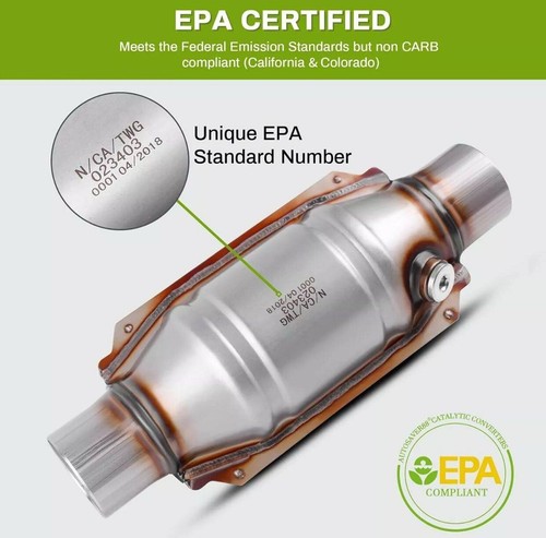 For All Subaru Catalytic Converter Upgrade 2 Unit Set Emissions Legal - Picture 6 of 10