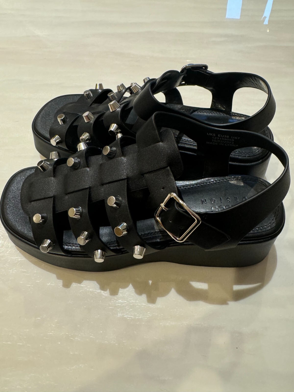 APL asos black sandals size 5