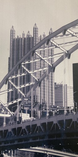 "Pittsburgh Pennsylvania Skyline schwarz & weiß rahmenbarer Fotodruck 24"" x 18""" - Bild 3 von 3
