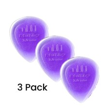 Dunlop Stubby Guitar Picks, 2.0mm, Light Purple, 474R2.0, 3-Pack