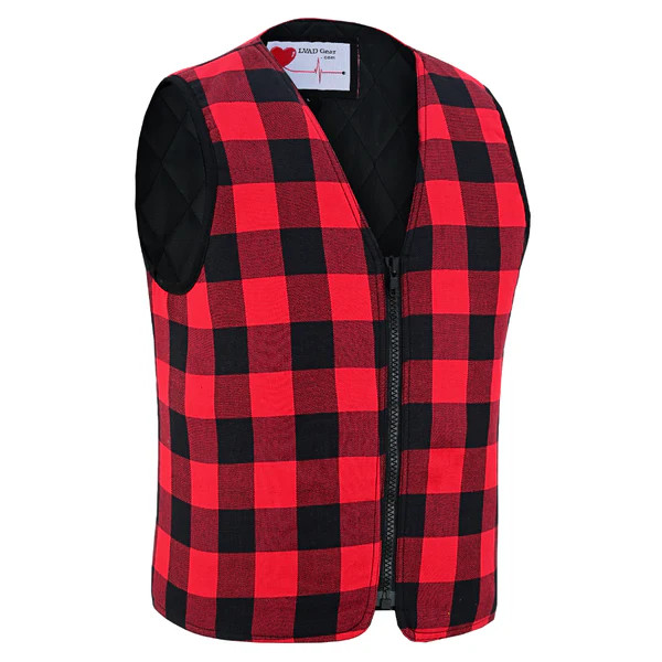 LVAD Flannel Vest – Comfortable & Functional for LVAD Wearers, Size 3XL