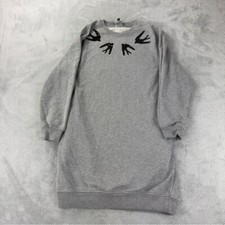 McQ by Alexander McQueen Swallow Grey Long Sleeve Dress Women's Size XS