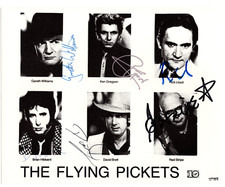 The Flying Pickets Signed Photo 1980s / Autographed British Vocal Group