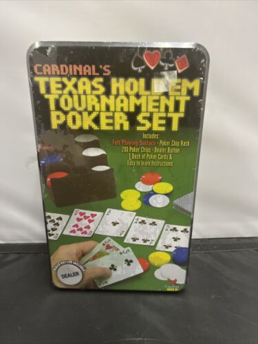 NEW Texas Hold 'Em Set in Tin by Cardinal Industries - 第 1/7 張圖片