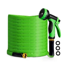 Garden Hose 50 FT,Non-Expanding,10 Functional Nozzles, Garden Hose ... Fast Ship