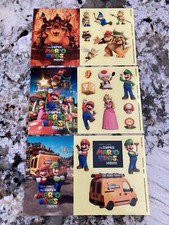 Official Super Mario Bros Movie Sticker Sheet Set from Nintendo Switch Bundle