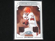 JIM BROWN  2007 THREADS  gridiron kings #/250  DUAL JERSEY card CLEVELAND BROWNS
