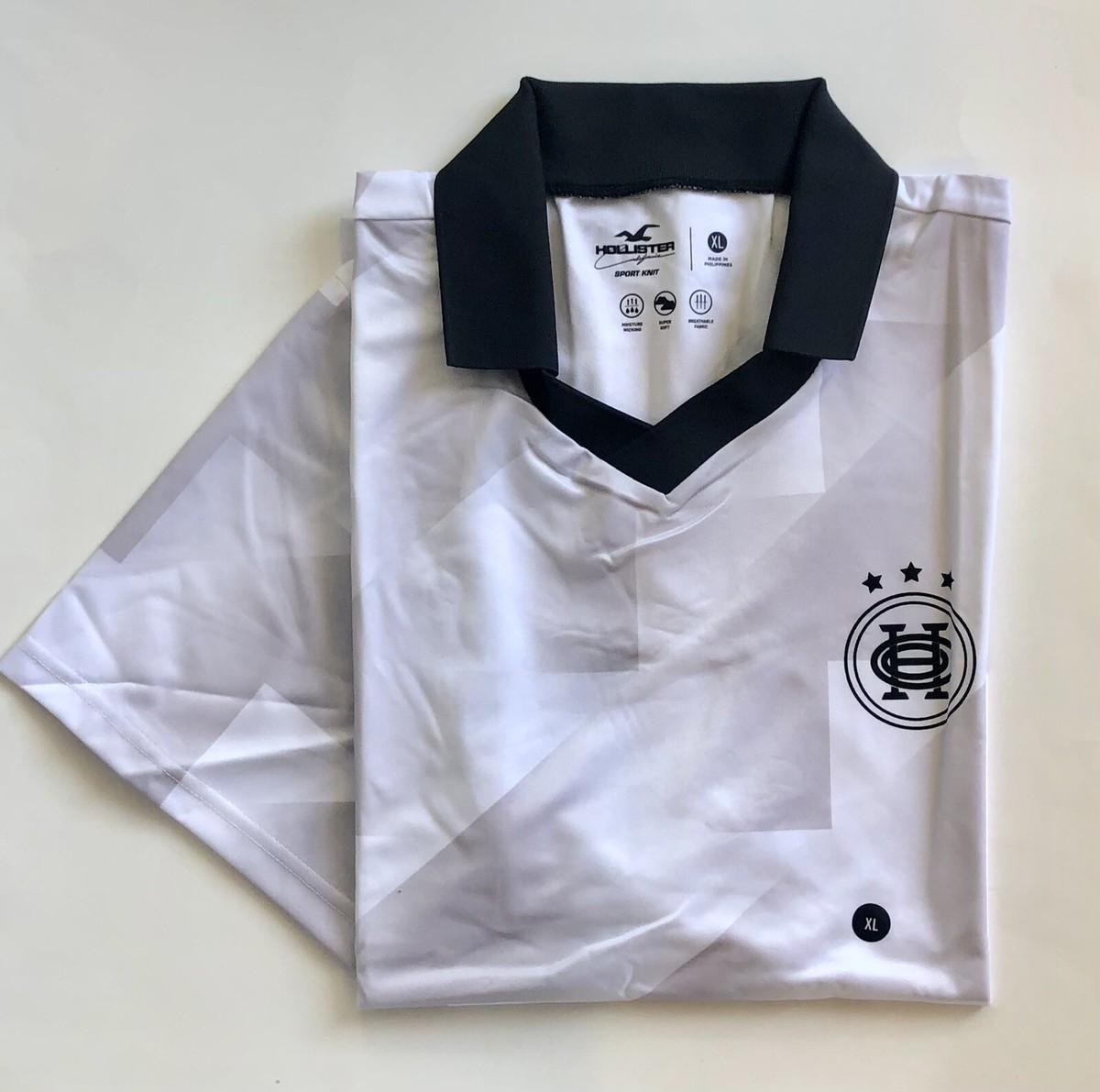 NWT HOLLISTER MEN RELAXED SOCCER JERSEY POLO, Size XL