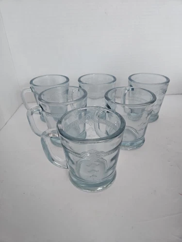 Vtg Set 6 Of Fire King Sapphire Blue Depression Glass Cup Mug Philbe       READ