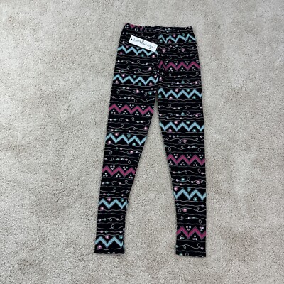 Always Women One Size Soft Leggings New Elastic Waist Black And Blue Velour