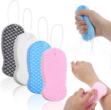4 PCS Magic Exfoliating Sponge Dead Skin Remover, 3D Magic Exfoliating Bath Spon