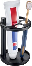 Toothbrush Toothpaste Holder for Bathroom Countertop, Metal Electric