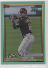 2021 Topps Pro Debut Chrome Aqua Refractor 64/75 Nick Gonzales #PDC-156 2d7