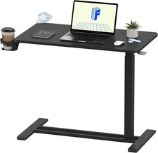 H7 Adjustable Overbed Table with Wheels - Mobile Desk for Home Office