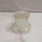 Vintage pressed glass top hat 2.5 in tall - Fenton