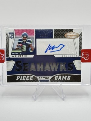 2022 Certified Kenneth Walker III RC Auto /25 Piece of the Game Seahawks SSP