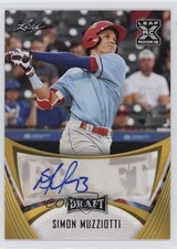 2021 Leaf Draft Base Auto Gold Simon Muzziotti #BA-SM2 Auto 1eh5