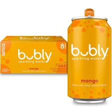 Bubly Sparkling Water, Mango, Zero Sugar & Zero Calories, Seltzer Water, 12 Fl O
