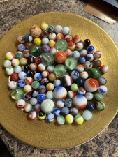 Vintage Marble Lot Swirls Shooters Vitro / Marble King 90 Pieces