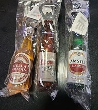 Lot 3 Beer Bottle Fridge Magnet Bottle Opener COORS, AMSTEL & STELLA ARTOIS 5"