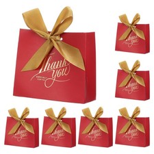 50 Pcs 4.5x1.8x4 Inch Thank You Gifts Boxes Candy Party Gold Ribbon