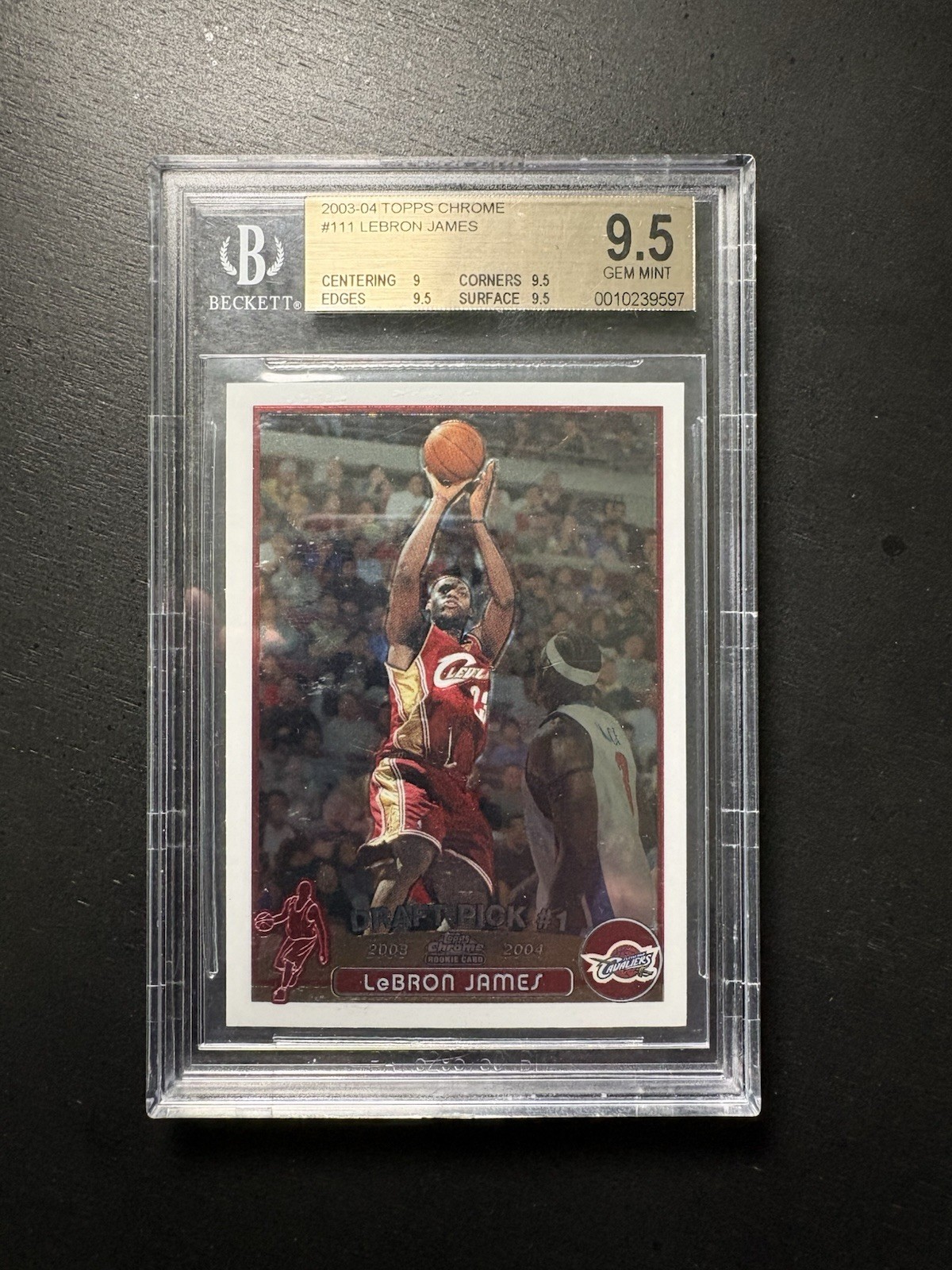 2003-04 Topps Chrome LeBron James RC ICONIC #111 BGS 9.5 Gem Mint Rookie