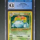 Pokémon Venusaur 15/102 Base Set Holo Rare CGC 9.5 Graded 1999 English