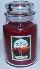 YANKEE CANDLE VINTAGE VELVET 22 OZ LARGE JAR SINGLE WICK CANDLE NEVER LIT