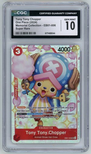 2024 One Piece EB: Memorial Collection Tony Tony Chopper EB01-006 CGC 10