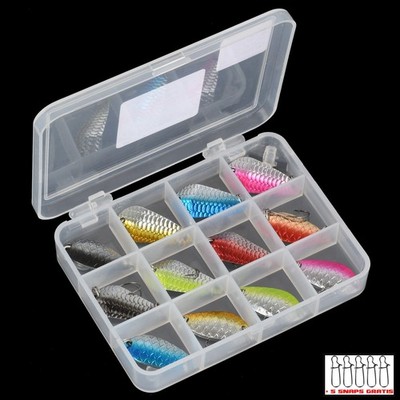 Spoon Mix Set Forelle / Trout, 12 Spoons 3g in Box + 5 Snaps gratis